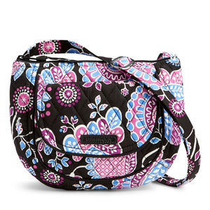 Vera Bradley Black and Blue Floral Crossbody Bag